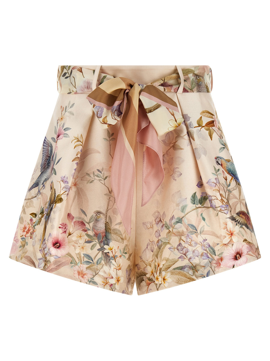 Zimmermann 53% silk bermuda shorts in multicolor