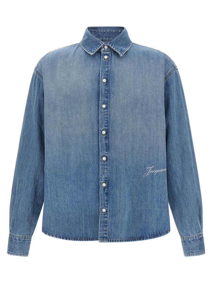Jacquemus 100% cotton shirt in blue