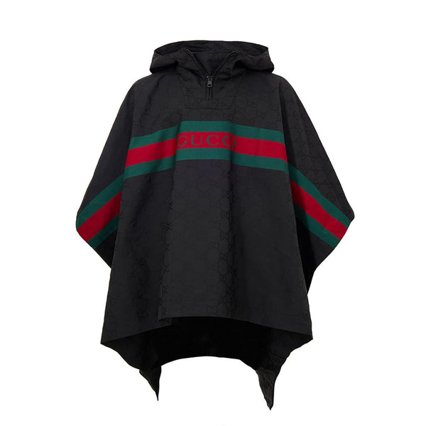 Gucci 71% Polyester cape in black