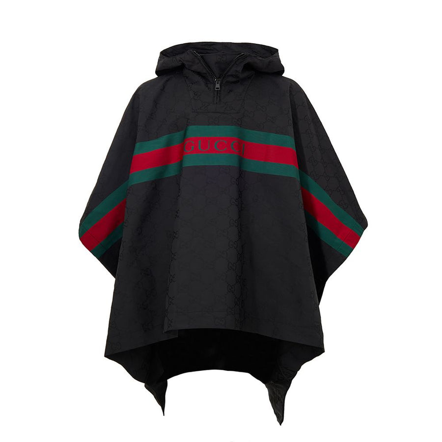 Gucci 71% Polyester cape in black