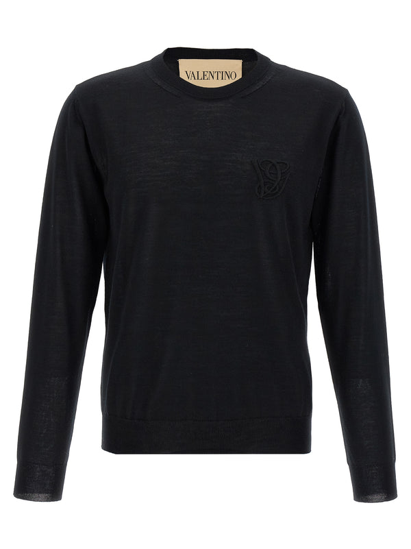 Valentino Garavani 100% virgin wool sweater in black