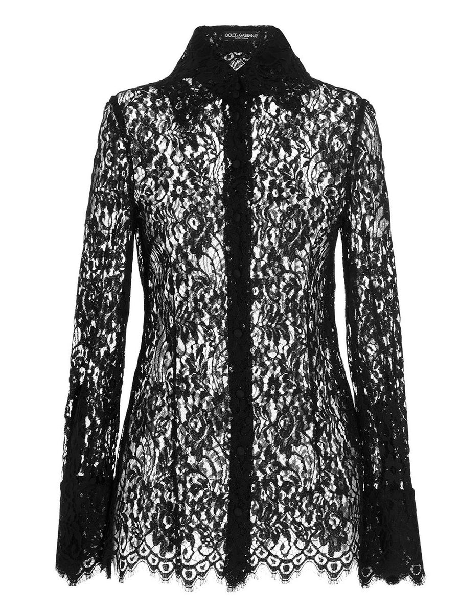 Dolce & Gabbana 100% polyamide blouse in black