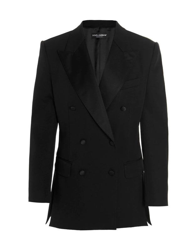 Dolce & Gabbana 51% acetate blazer in black
