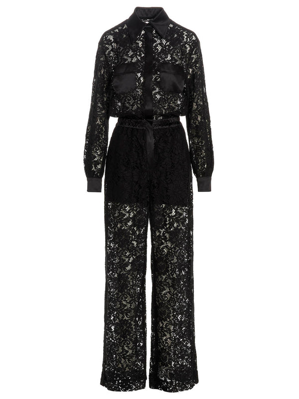 Dolce & Gabbana 42% cotton pant suit in black