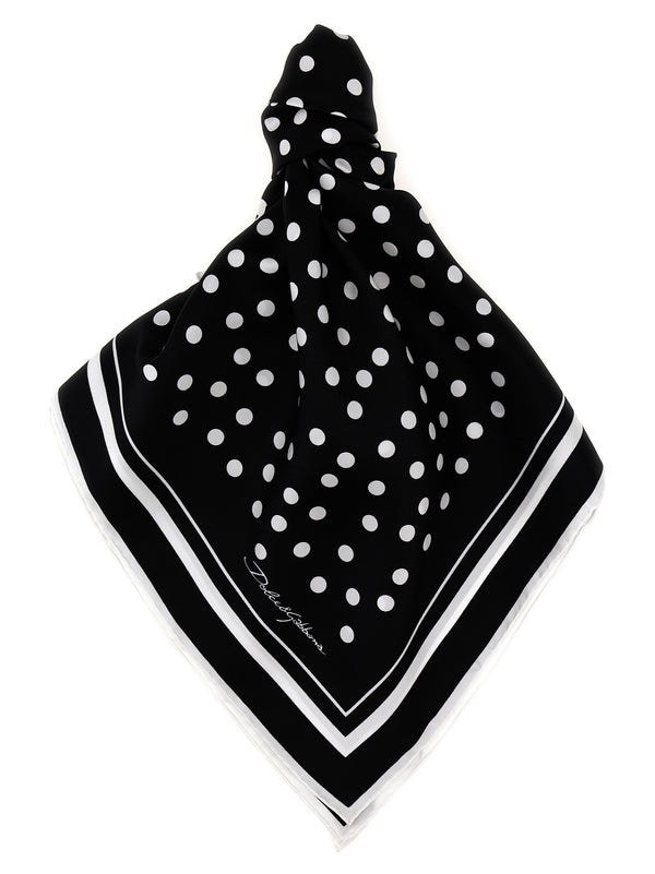 Dolce & Gabbana 100% Silk scarf in black