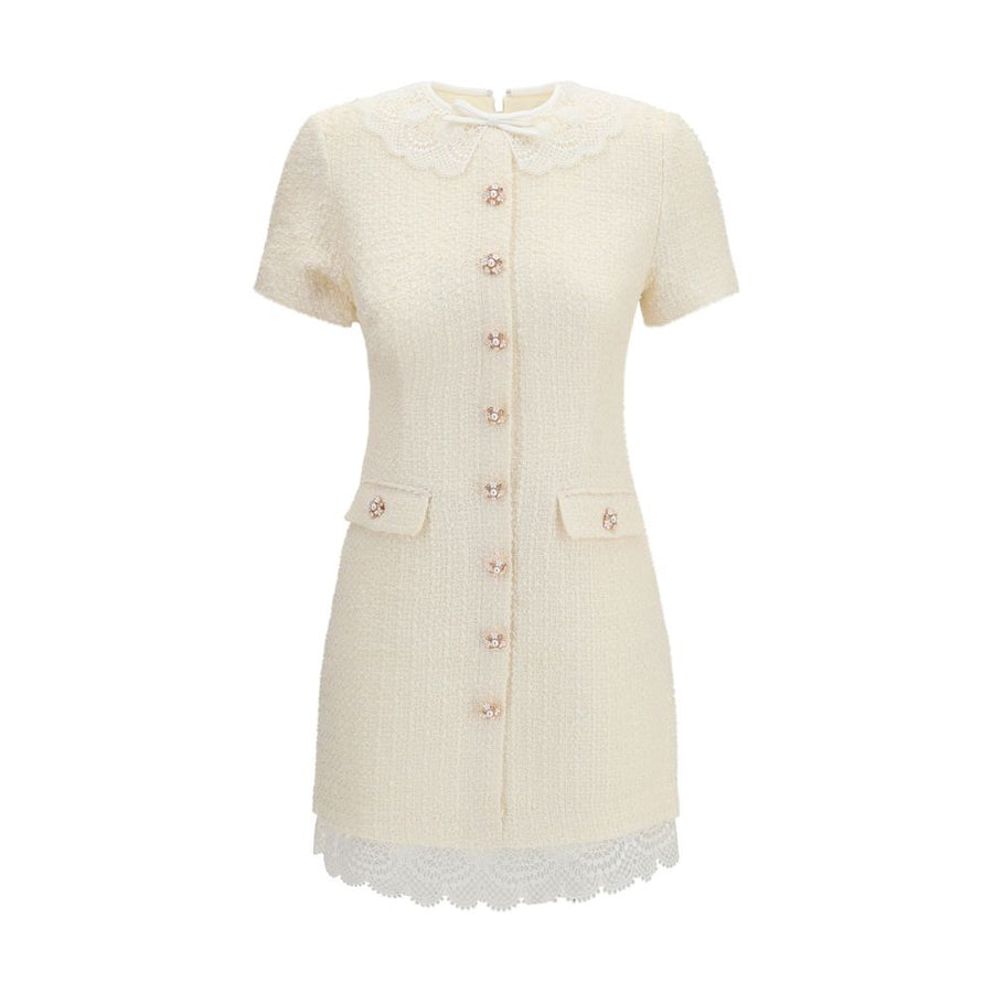 Self-Portrait 75% Polyester dress in beige