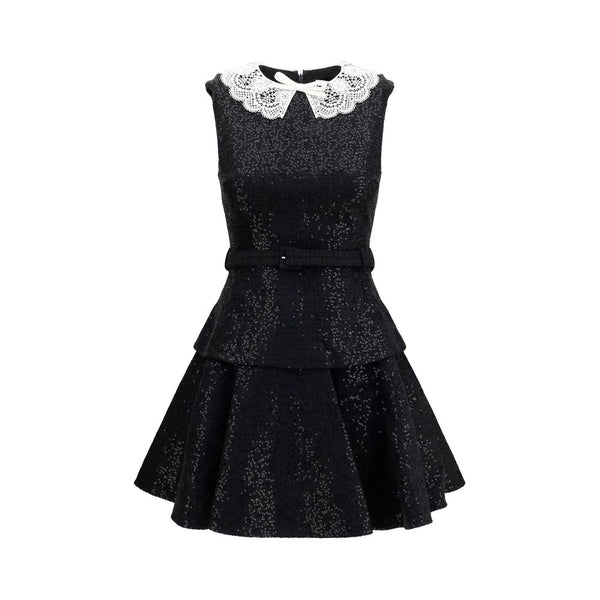 Self-Portrait 89% Polyester dress in black