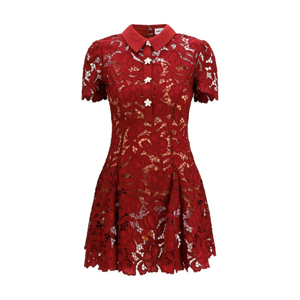 Self-Portrait 100% Polyester dress in red