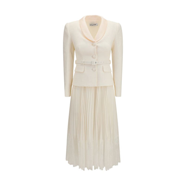 Self-Portrait 100% Polyester dress in beige