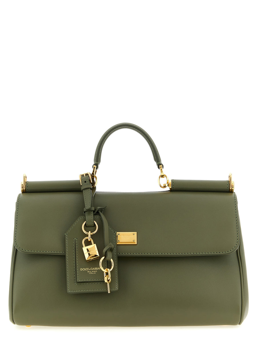 Dolce & Gabbana 95% Calf Leather top handle bag in green