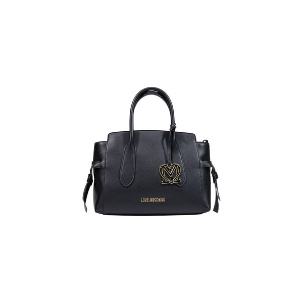 Love Moschino Polyurethane top handle bag in black