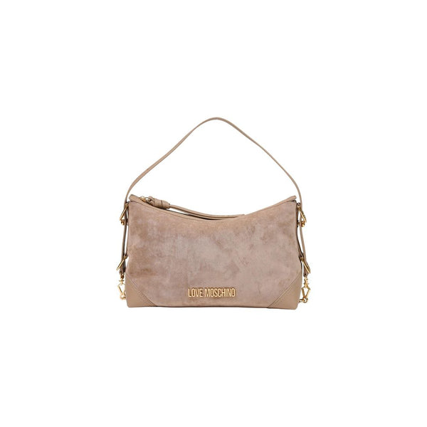 Love Moschino 100% polyester shoulder bag in beige