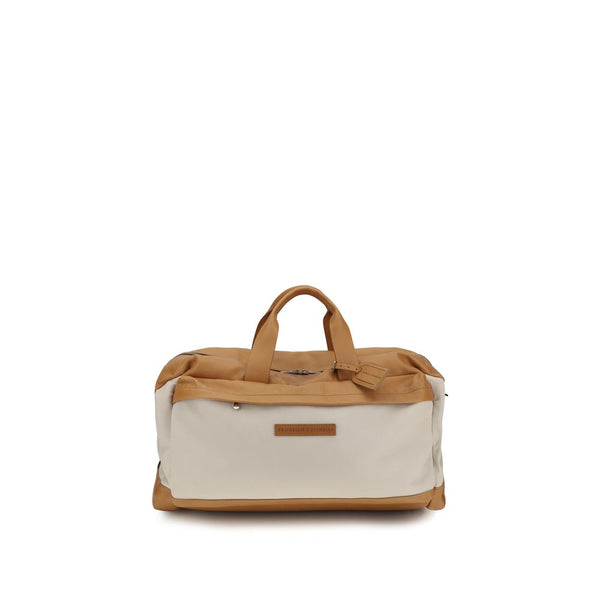 Brunello Cucinelli 100% Calf Leather Bos Taurus top handle bag in beige