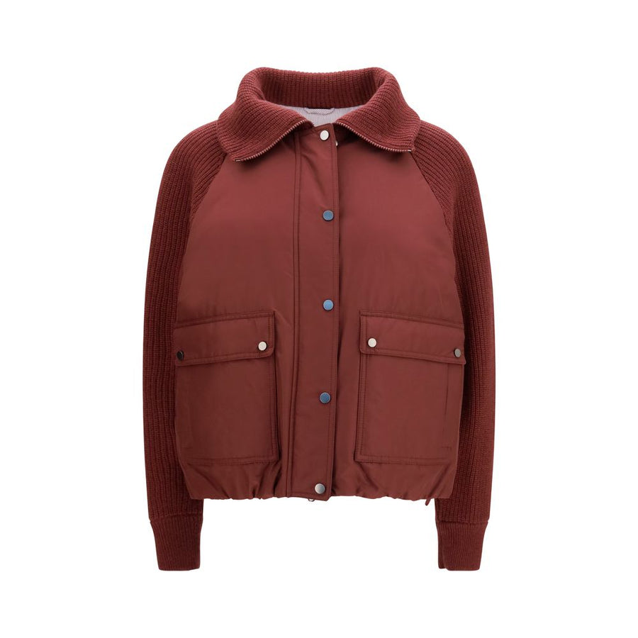 Brunello Cucinelli Outer 100% Polyester down jacket in red