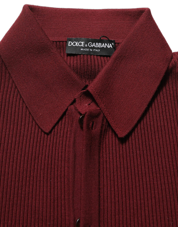 Dolce & Gabbana 93% Virgin Wool cardigan in red