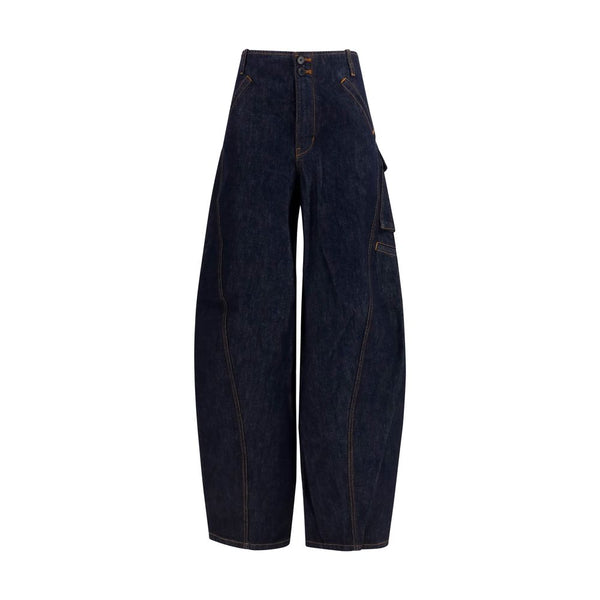 Self-Portrait 100% Cotton cargo pants in navy