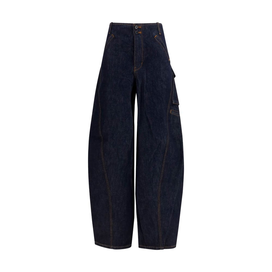 Self-Portrait 100% Cotton cargo pants in navy