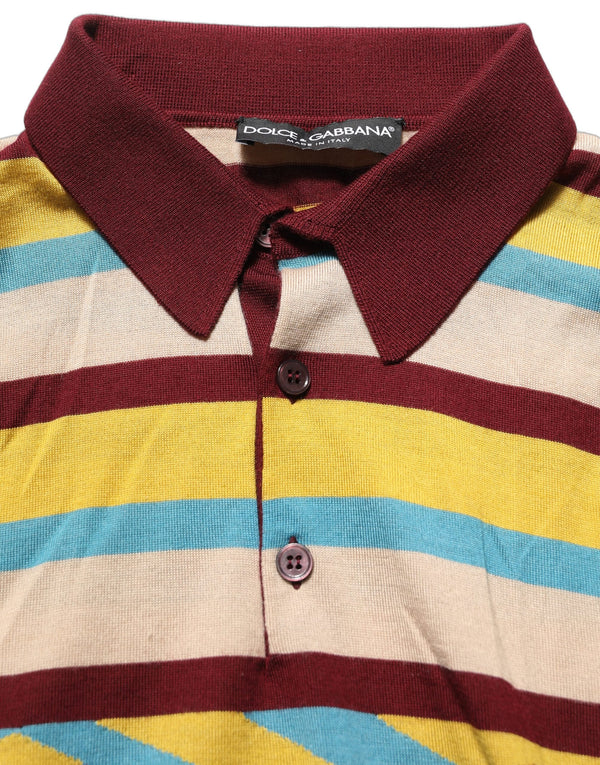 Dolce & Gabbana 70% Cashmere 30% Silk polo in multicolor