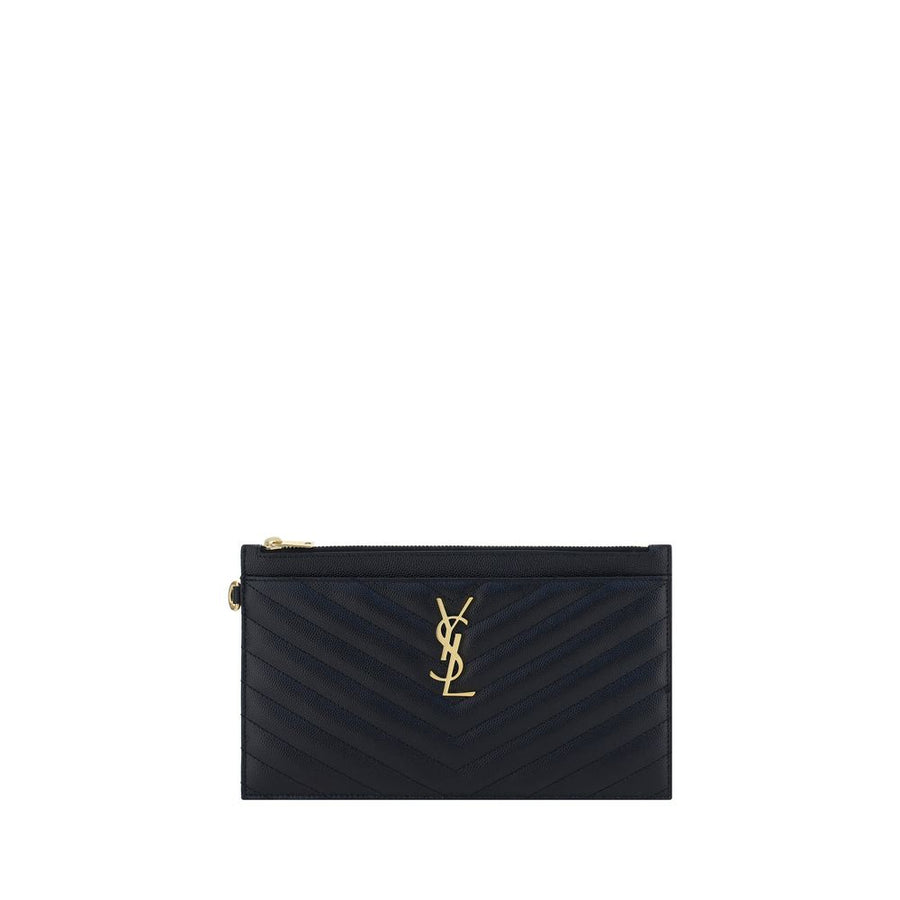 Saint Laurent 100% Calf Leather Bos Taurus wallet in black