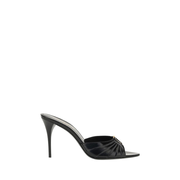 Saint Laurent Upper: 100% Lamb Ovis Aries; Sole: 100% Calf Leather sandal in black