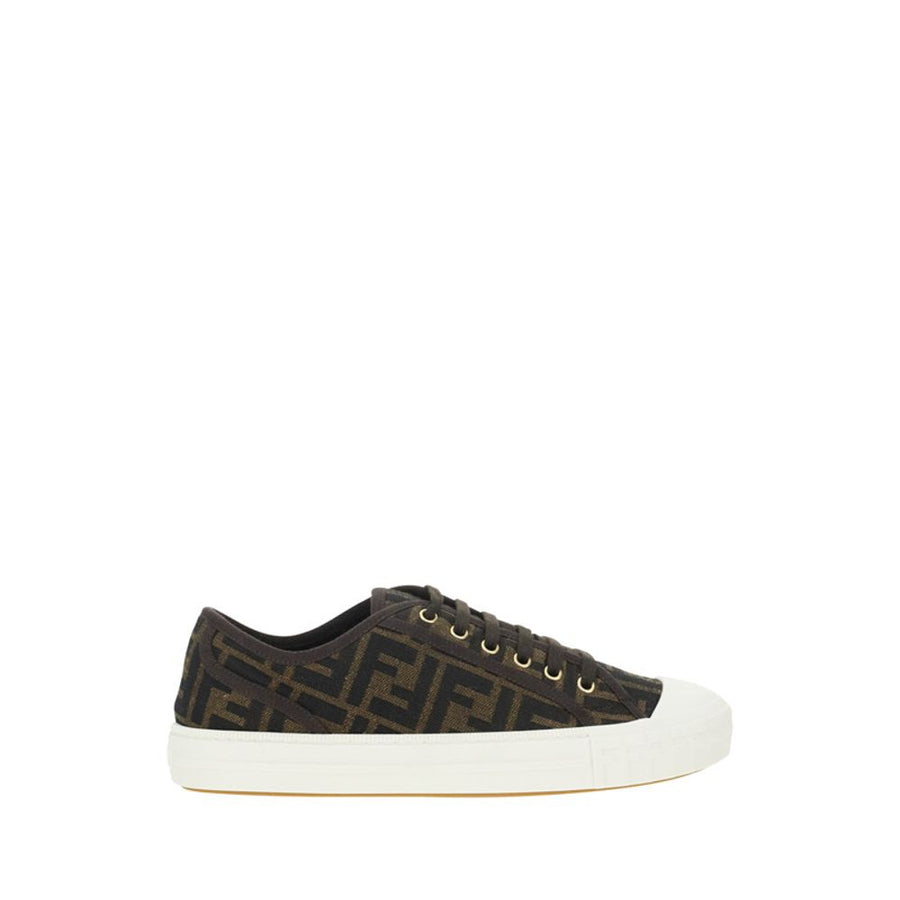 Fendi Upper 65% Polyamide 35% Cotton sneaker in brown