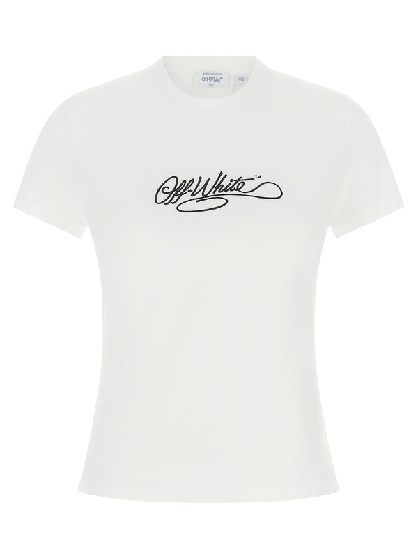 Off-White 100% cotton t-shirt in white