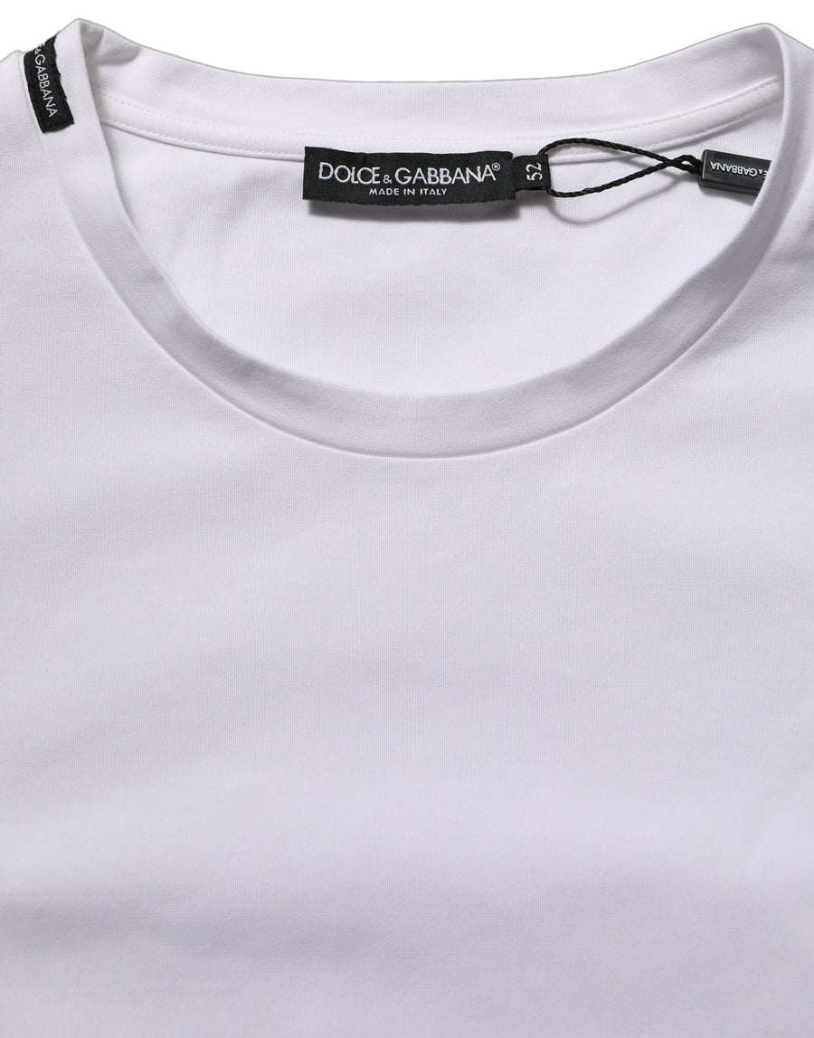 Dolce & Gabbana 59% Cotton 38% Nylon 3% Elastane t-shirt in white