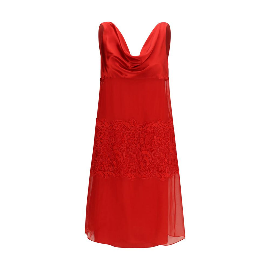 Ferragamo 100% Silk dress in red