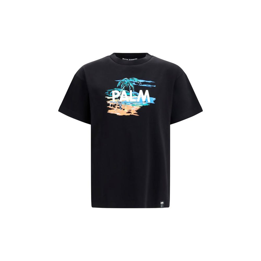 Palm Angels 100% Cotton t-shirt in black