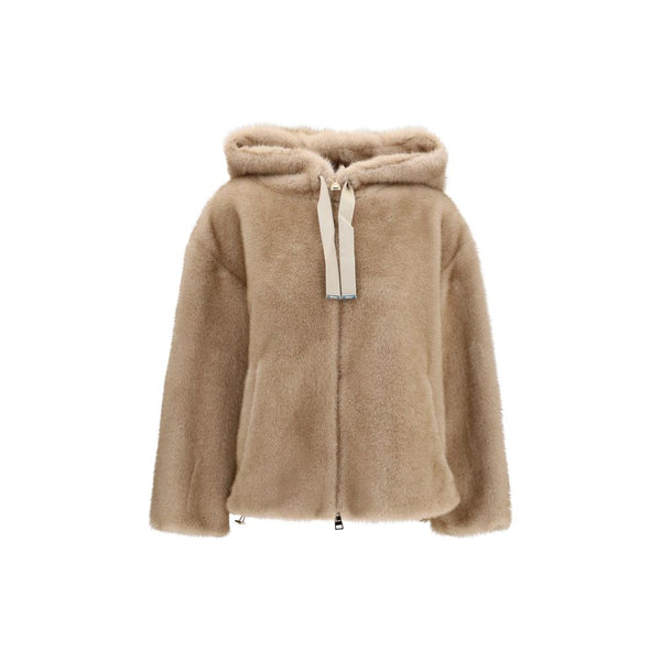 Herno Outer: 100% Polyester; Inner: 65% Acetate jacket in beige