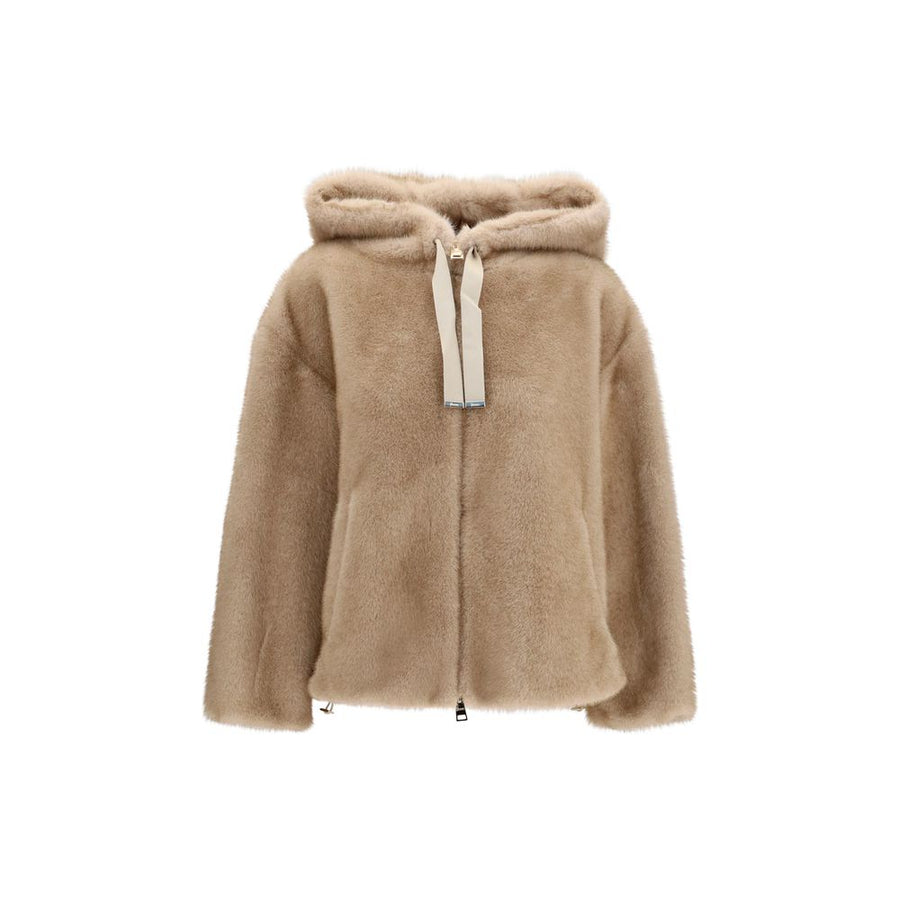 Herno Outer: 100% Polyester; Inner: 65% Acetate jacket in beige