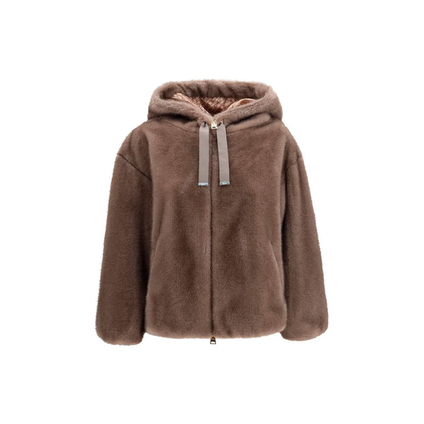 Herno OUTER 100% Polyester INNER 65% Acetate 35% Polyester jacket in brown