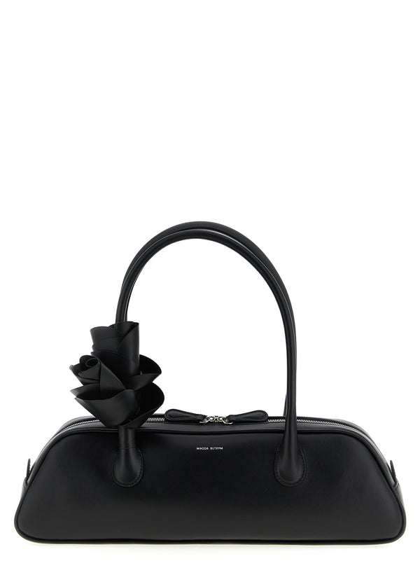 Magda Butrym 100% calfskin leather shoulder bag in black