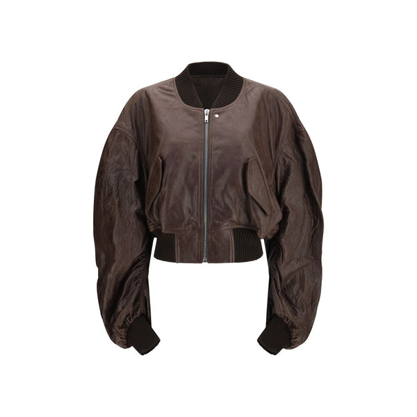 Rick Owens 100% Calf Leather Bos Taurus jacket in brown