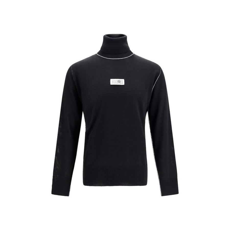 MM6 Maison Margiela 70% Merino Wool Ovis Aries sweater in black