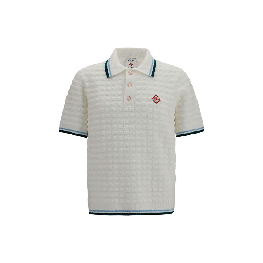 Casablanca 64% Cotton polo shirt in white