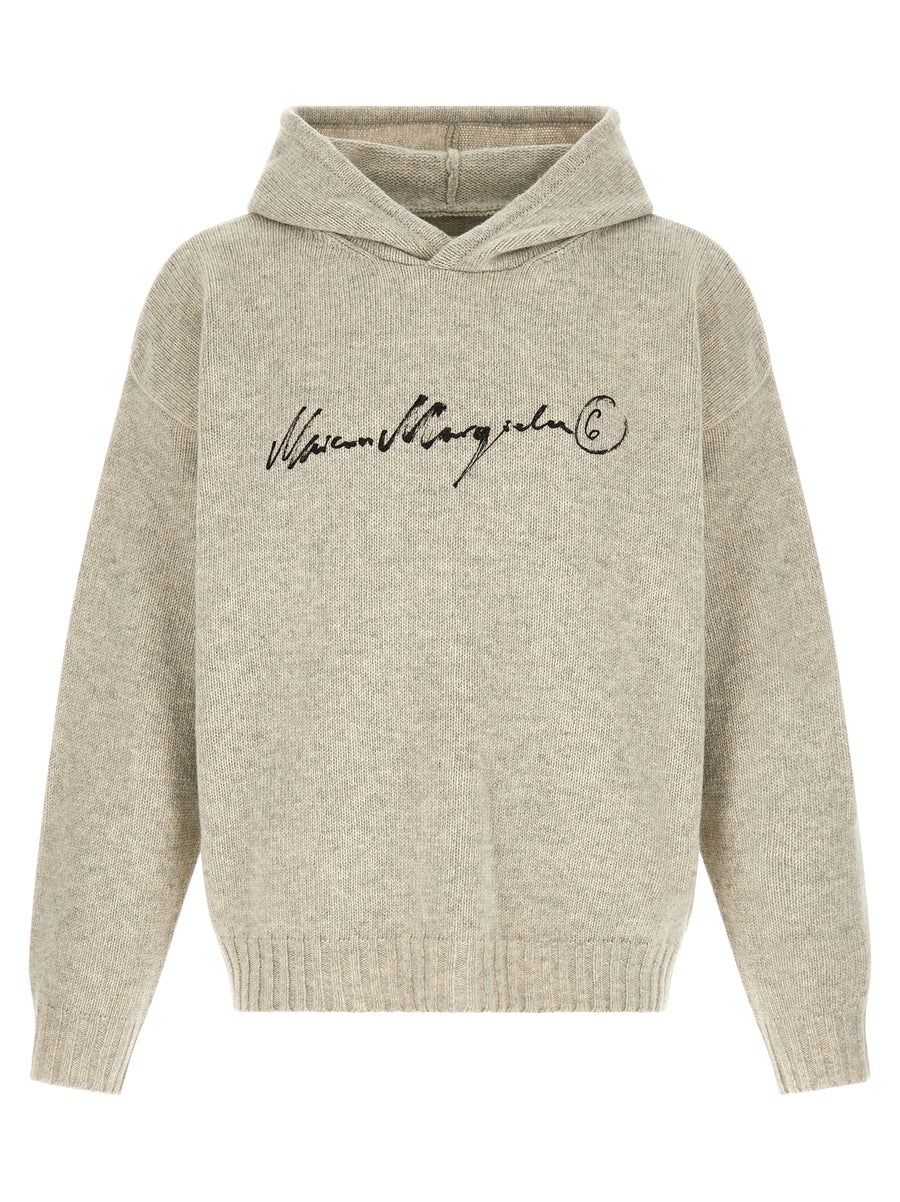 MM6 Maison Margiela 80% wool hoodie in gray