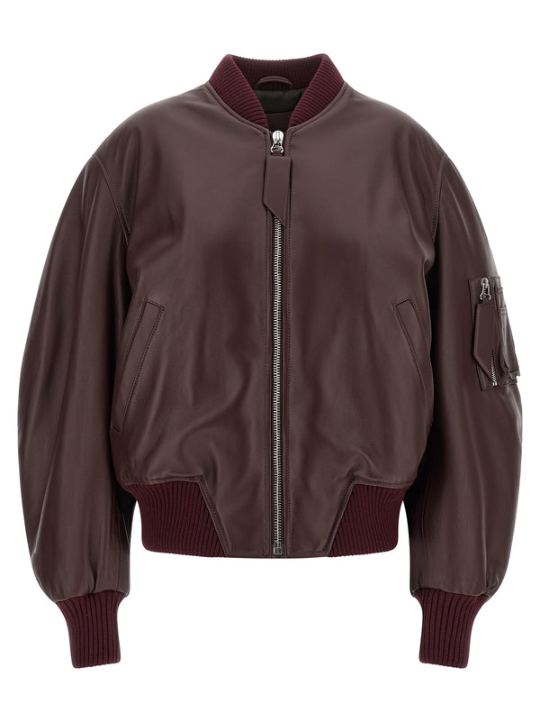 The Attico Pure lambskin jacket in purple