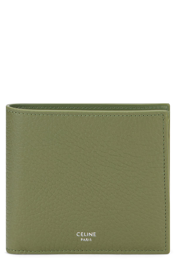 Wallet Hammered Leather Olive Green Calf Skin & Cardholders