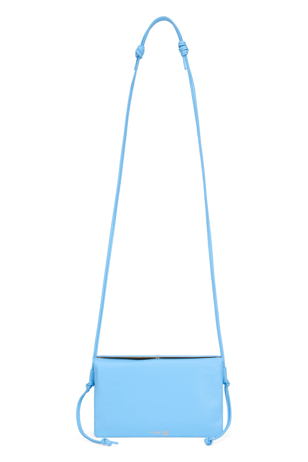 Shoulder Bag Smooth Leather Light Blue Lambskin