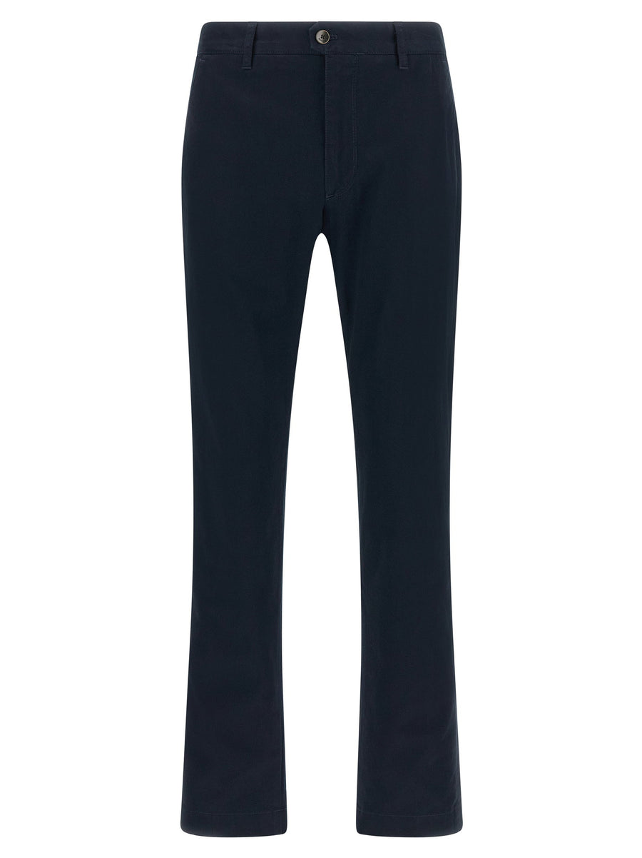 Incotex Stretch Cotton Canvas Trousers — Navy
