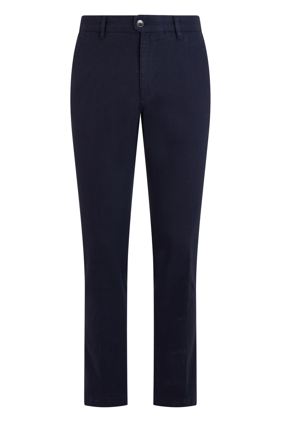 Slim Fit Trousers Dark Blue Cotton