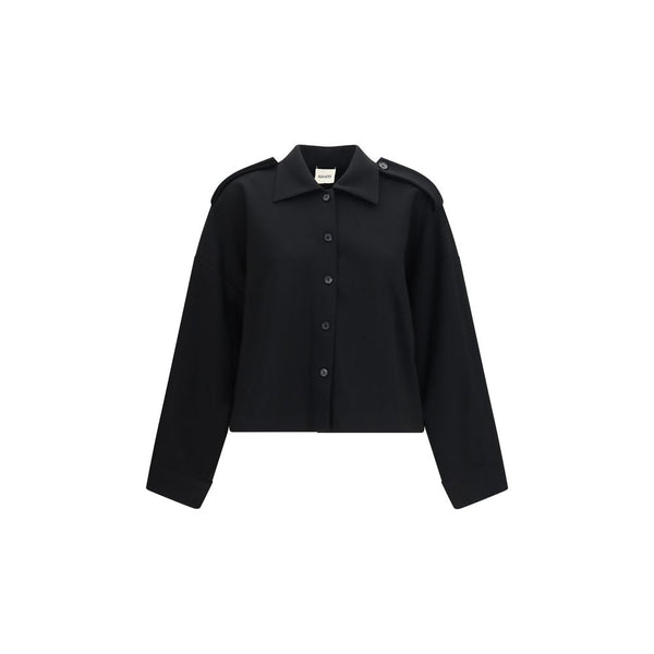 Khaite 60% Acetate shirt in black