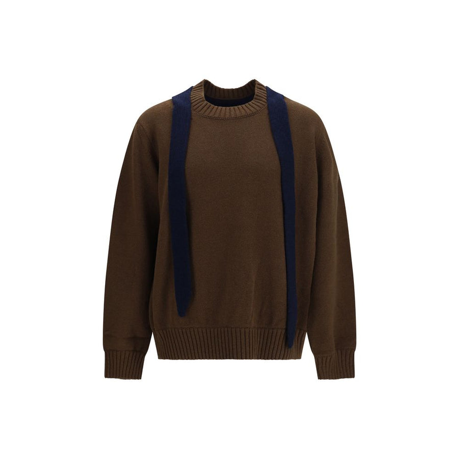 Sacai 100% Merino Wool sweater in brown