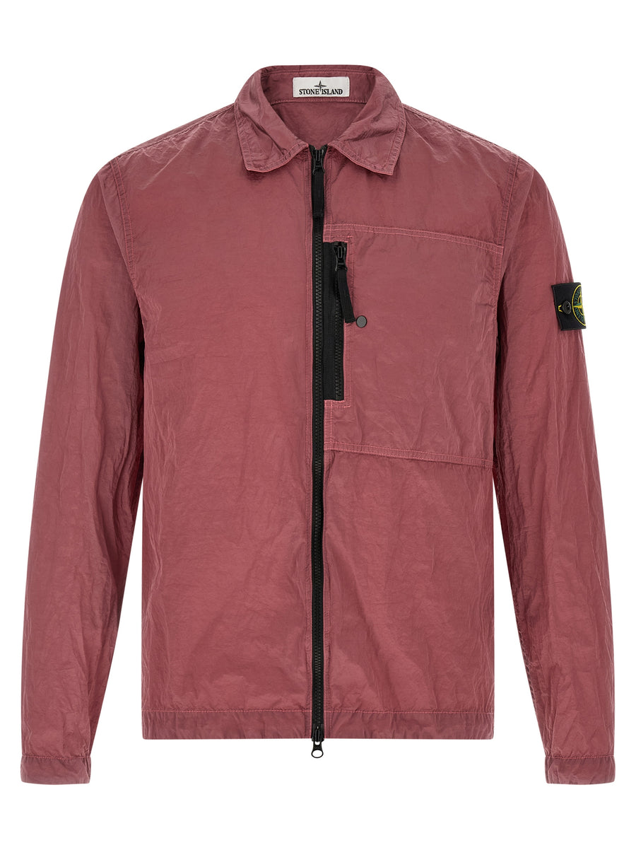 Stone Island 100% polyamide (ECONYL® regenerated nylon) overshirt in pink