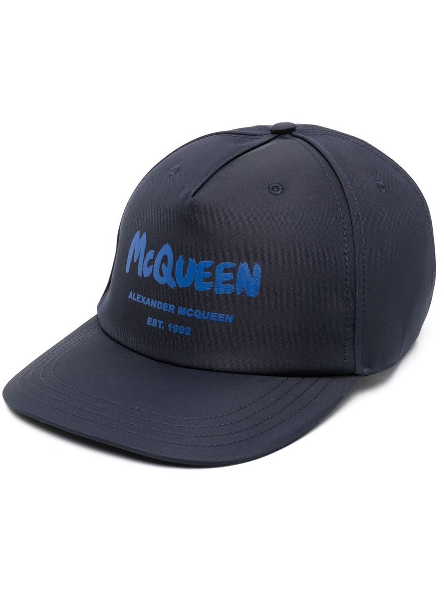 Alexander McQueen Logo-Embroidered Baseball Cap — Navy