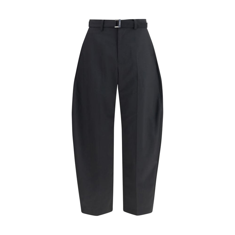 Sacai 70% Polyester 30% Cupro trousers in black