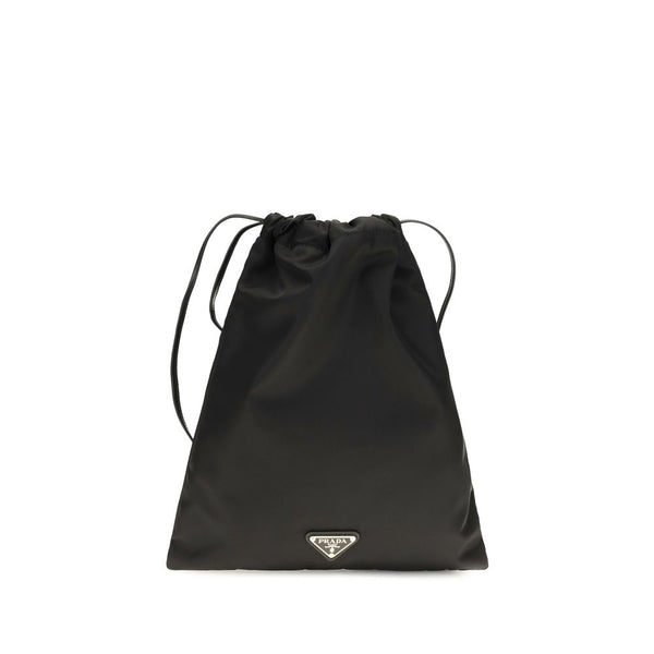 Prada 100% Polyamide bucket bag in black