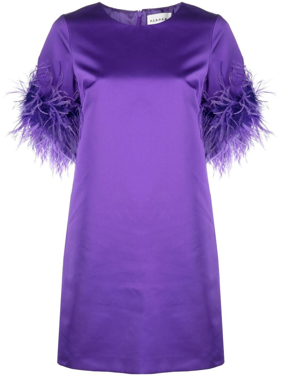 P.A.R.O.S.H. Feathered mini dress