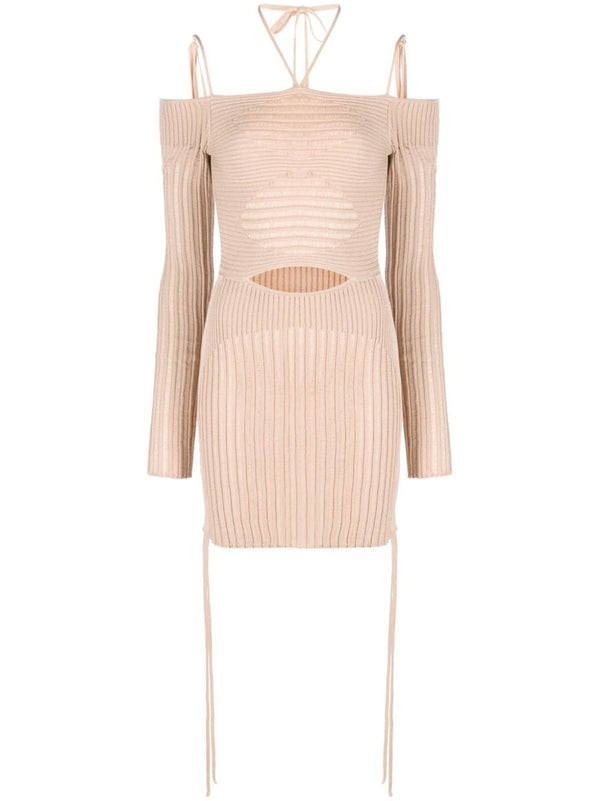 AndreĀdamo AndreÄdamo Knit ribbed mini dress